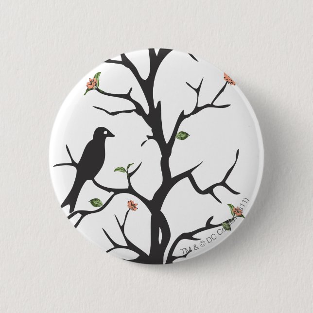 Badge Rond 5 Cm Super girl Birds in the Tree (Devant)
