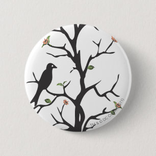 Badge Rond 5 Cm Super girl Birds in the Tree