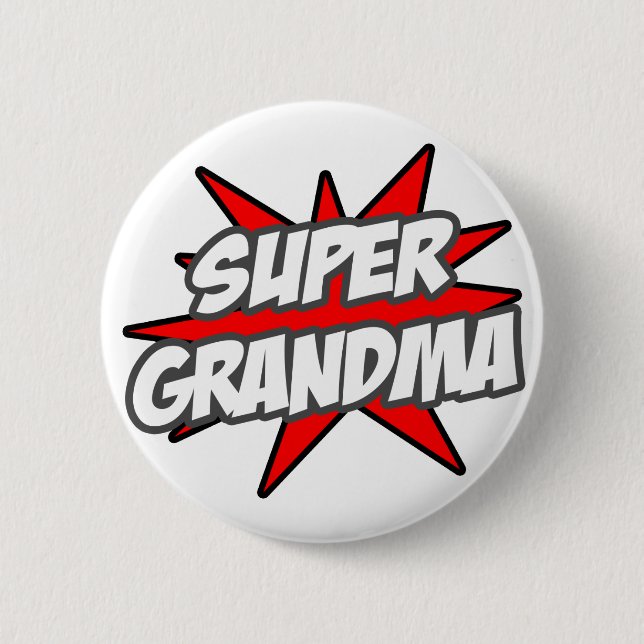 Badge Rond 5 Cm Super grand-mère (Devant)