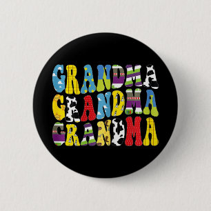 Badge Rond 5 Cm Super grand-mère correspondant à la famille d'anni