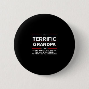 Badge Rond 5 Cm Super Grand-père - Drôle de campagne de Donald Tru
