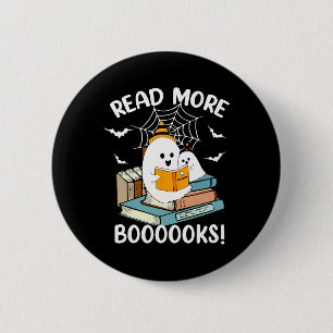 Badge Rond 5 Cm Super Halloween Ghost Lire plus Livres Libraria