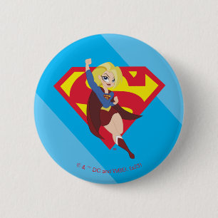 Badge Rond 5 Cm Super Hero filles Supergirl DC