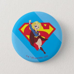 Badge Rond 5 Cm Super Hero filles Supergirl DC