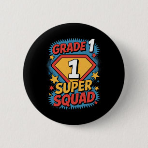 Badge Rond 5 Cm Super-héros de première année Équipe de première a
