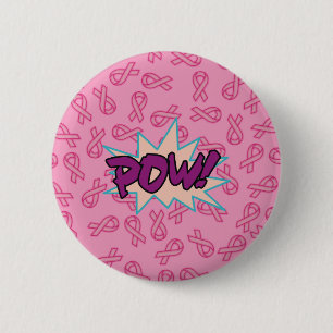 Badge Rond 5 Cm Super héros du cancer du sein