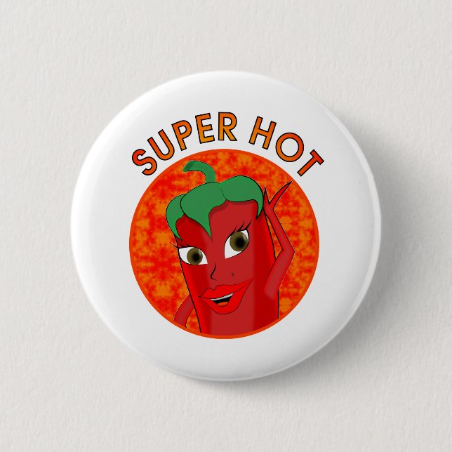 Badge Rond 5 Cm Super Hot Pepper Diva (Devant)