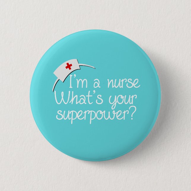 Badge Rond 5 Cm Super infirmière mignonne (Devant)
