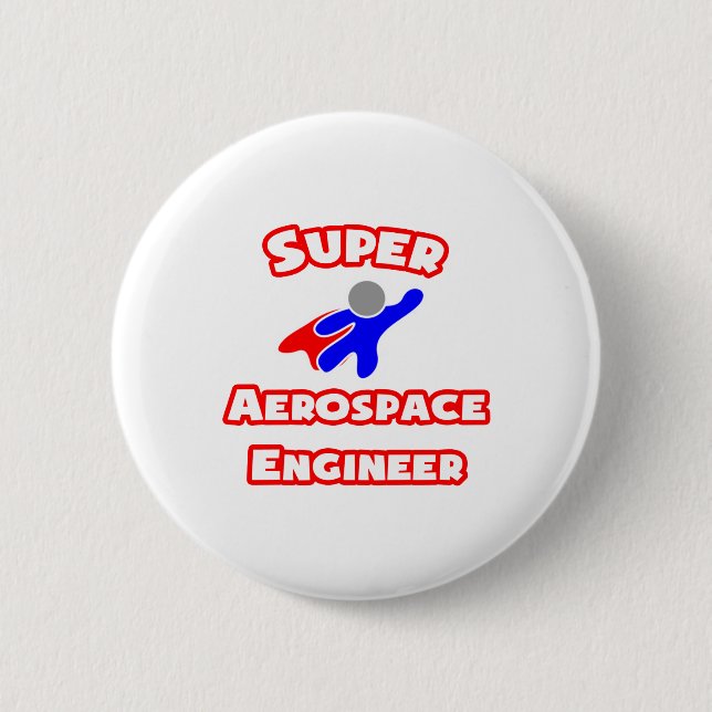 Badge Rond 5 Cm Super ingénieur aérospatial (Devant)