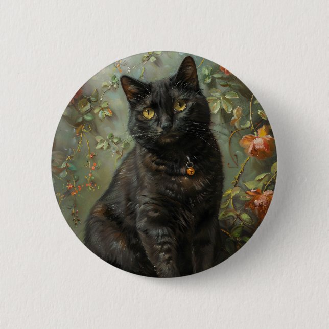 Badge Rond 5 Cm Super Kitty arrive en ville (Devant)