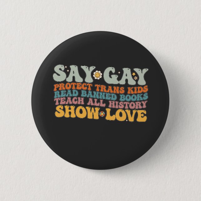 Badge Rond 5 Cm Super LGBT Disent Gay Protéger Trans Enfants Lire  (Devant)