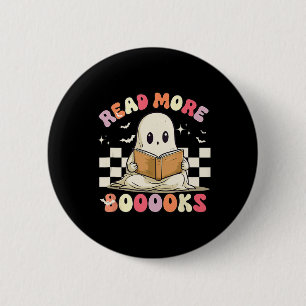 Badge Rond 5 Cm Super Lire Plus Livres Joli Ghost Boo Funny Hallow