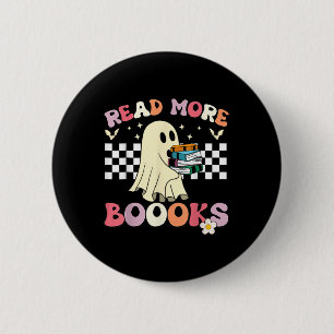 Badge Rond 5 Cm Super Lire Plus Livres Joli Ghost Boo Funny Kids H