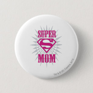 Badge Rond 5 Cm Super Maman Starburst