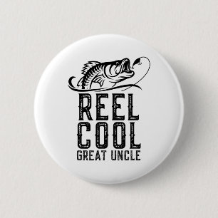 Badge Rond 5 Cm Super Oncle Génial Drôle De Pêcheur Rétro Pêche