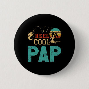 Badge Rond 5 Cm Super Pap pêche Cadeau de la fête des pères pour p