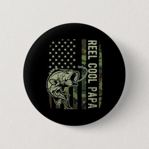 Badge Rond 5 Cm Super Papa Camouflage Drapeau Américain Fête des P