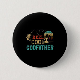 Badge Rond 5 Cm Super Papa Cool Vintage Cadeau de tige de pêche dr