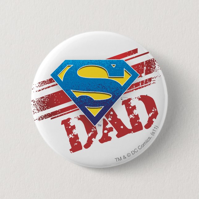 Badge Rond 5 Cm Super Papa Stripes (Devant)