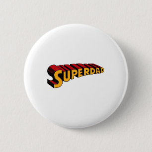 Badge Rond 5 Cm Super Papa Superdad Funny Superhero Papa