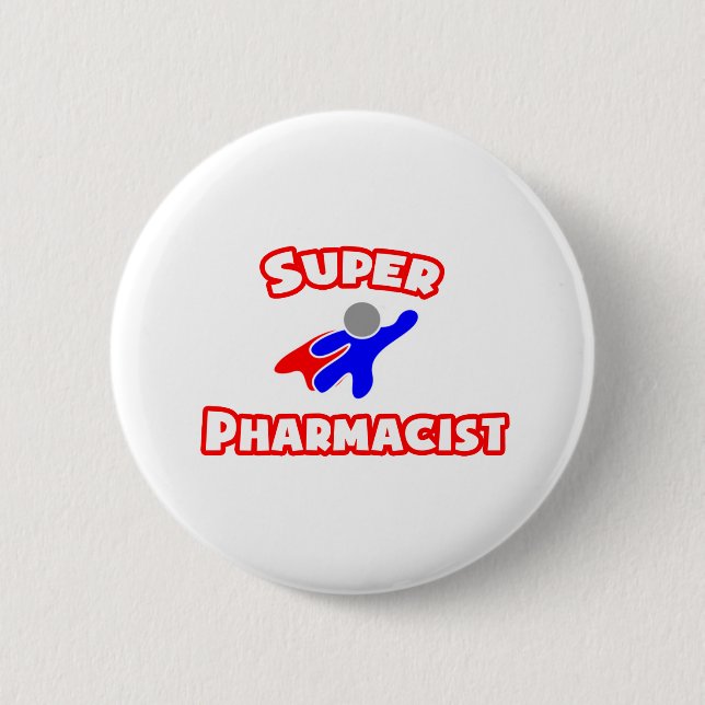 Badge Rond 5 Cm Super pharmacien (Devant)