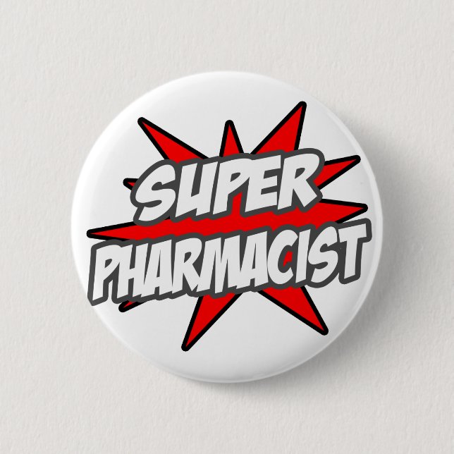 Badge Rond 5 Cm Super pharmacien (Devant)