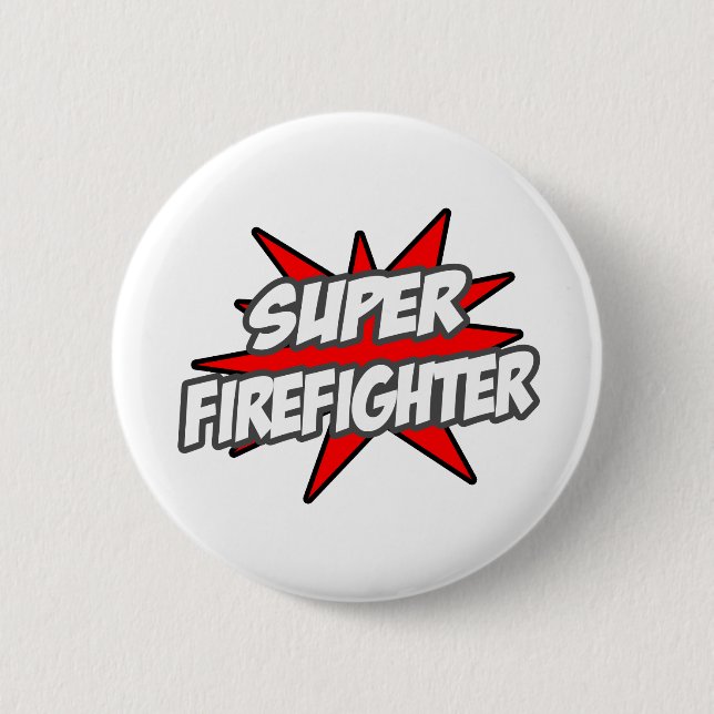 Badge Rond 5 Cm Super pompier (Devant)
