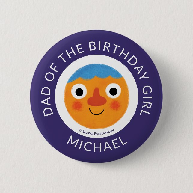 Badge Rond 5 Cm Super Simple Caractères Festive Anniversaire (Devant)