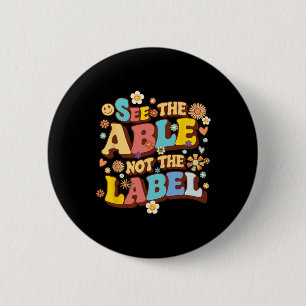 Badge Rond 5 Cm Super Voir La Capacité Pas Le Étiquette Enseignant