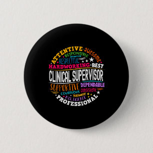 Badge Rond 5 Cm Superbe Cadeau d'Appréciation pour Surveillant Cli
