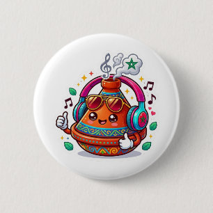 Badge Rond 5 Cm Superbe Tagine Marocain Kawaii