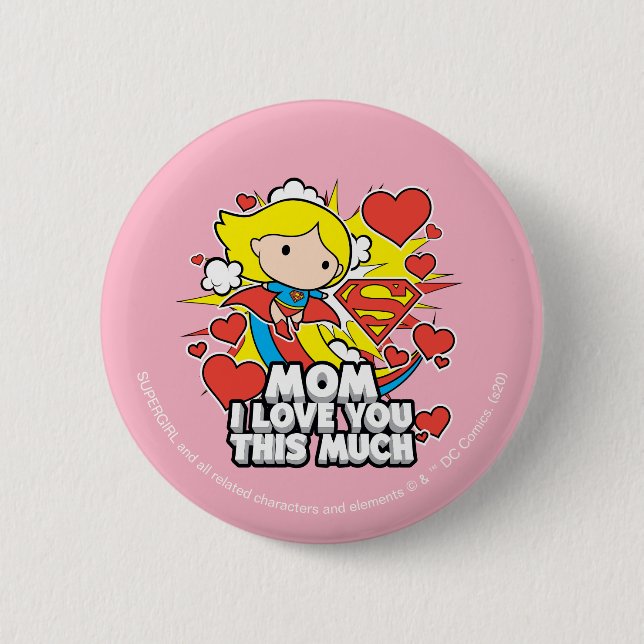 Badge Rond 5 Cm Superfille | Je T'Aime Tant (Devant)