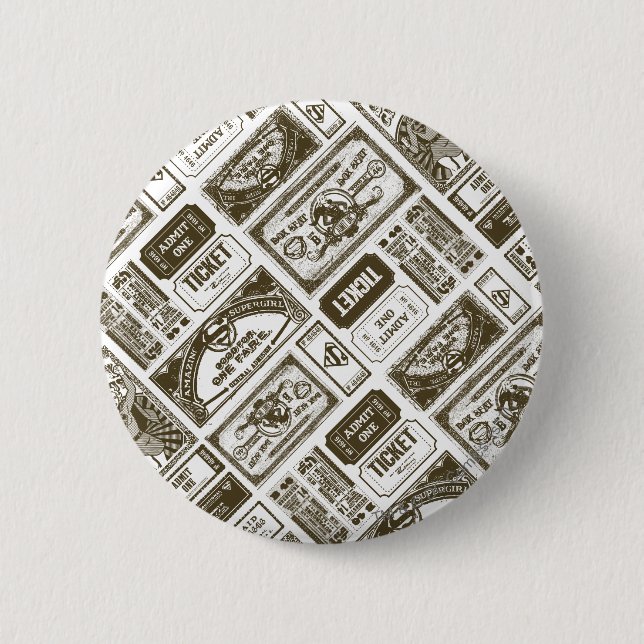 Badge Rond 5 Cm Supergirl Admettre un Motif Brown (Devant)