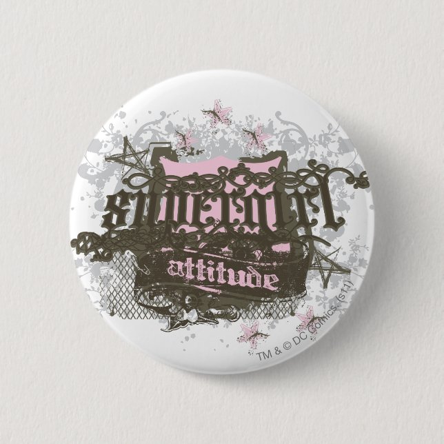 Badge Rond 5 Cm Supergirl Attitude (Devant)
