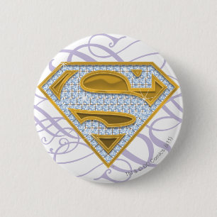 Badge Rond 5 Cm Supergirl Bijoux bleu 2