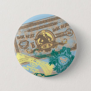 Badge Rond 5 Cm Supergirl Box Siège Bleu