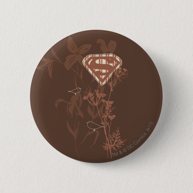 Badge Rond 5 Cm Supergirl Brown Bird (Devant)