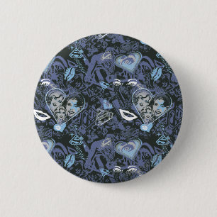 Badge Rond 5 Cm Supergirl Coeurs et lèvres Motif