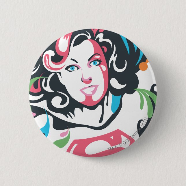 Badge Rond 5 Cm Supergirl Color Splash Swils 3 (Devant)