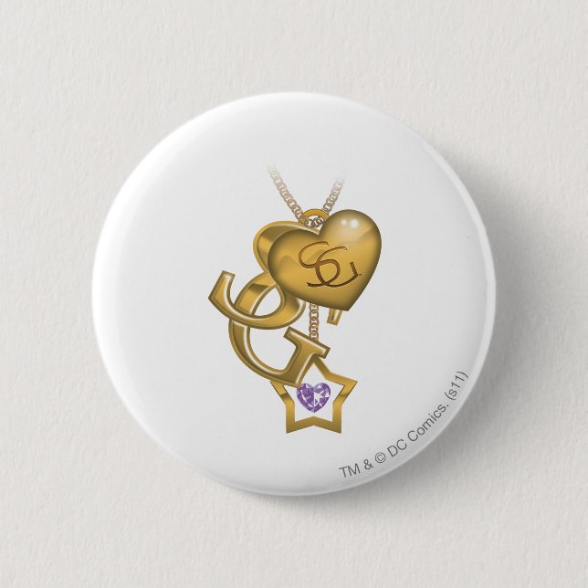 Badge Rond 5 Cm Supergirl Gold Locket (Devant)