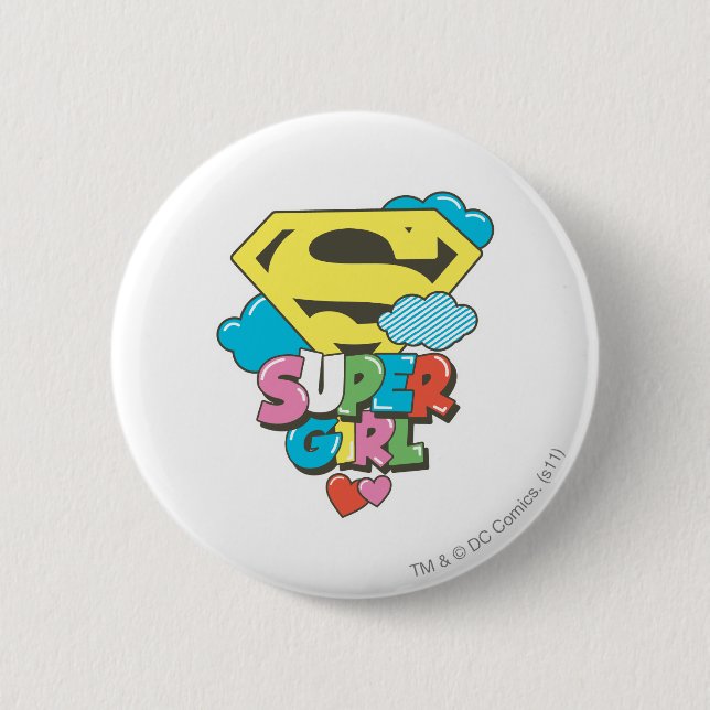 Badge Rond 5 Cm Supergirl J-Pop 5 (Devant)