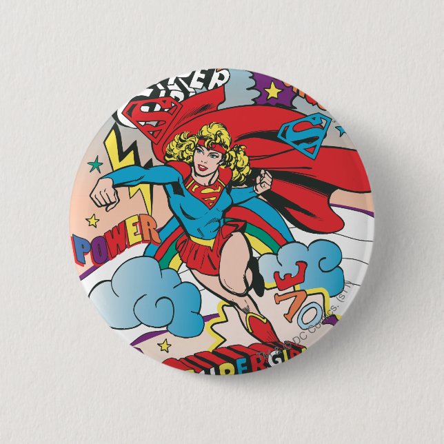 Badge Rond 5 Cm Supergirl Love Conquise (Devant)
