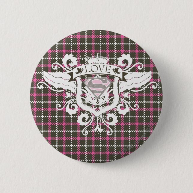 Badge Rond 5 Cm Supergirl Love Crest (Devant)