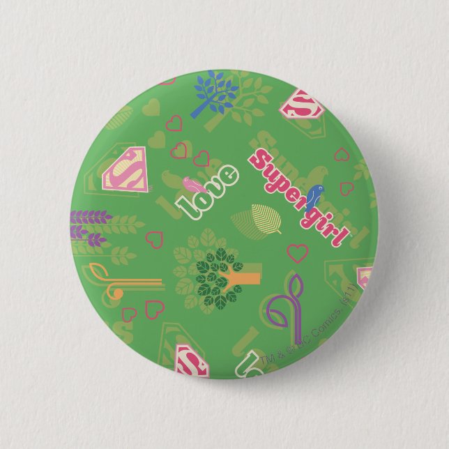 Badge Rond 5 Cm Supergirl Love Motif (Devant)