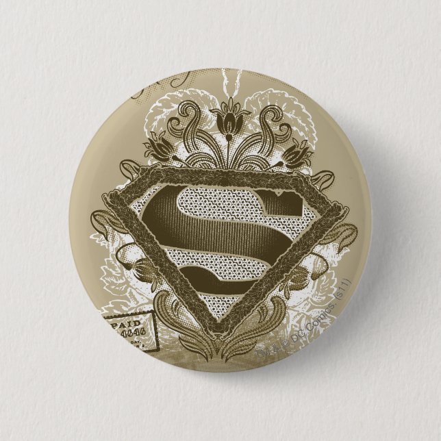 Badge Rond 5 Cm Supergirl Metropolis Ballet Brown (Devant)