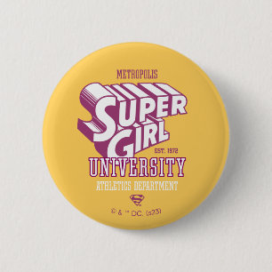 Badge Rond 5 Cm Supergirl Metropolis University Athletics Dept.