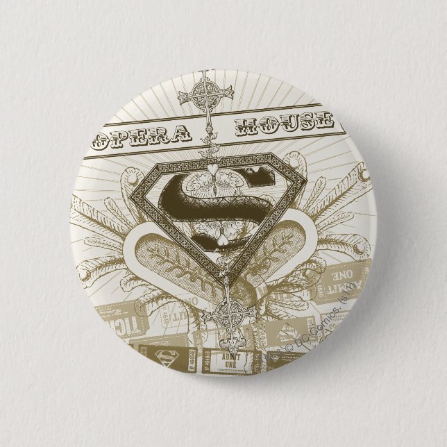 Badge Rond 5 Cm Supergirl Opera House (Devant)