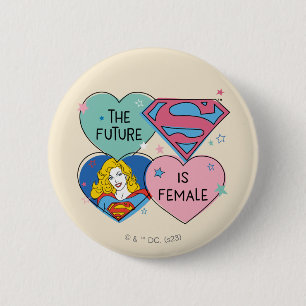 Badge Rond 5 Cm Supergirl Out of This World Retro Graphic
