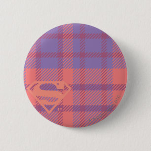 Badge Rond 5 Cm Supergirl Pink and Purple Pattern