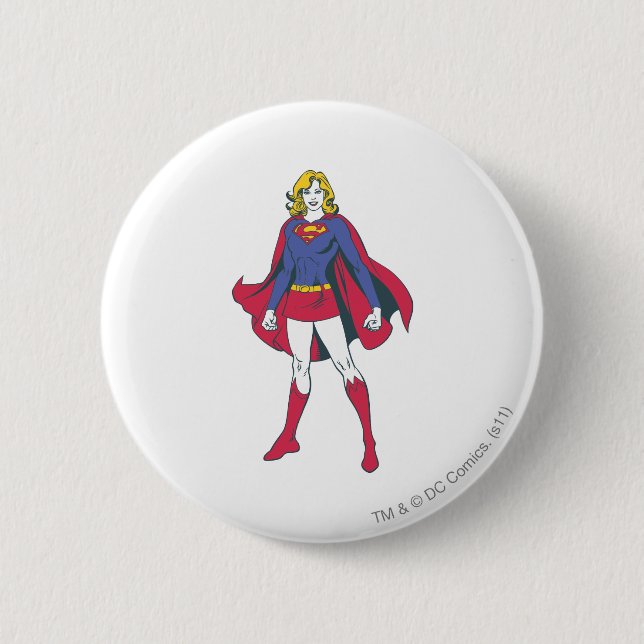 Badge Rond 5 Cm Supergirl Pose (Devant)